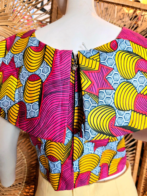 Vintage Vilsco Ankara Print Crop Top