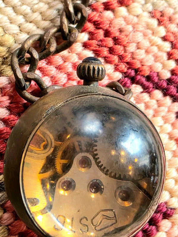 Antique Omega Crystal Ball Pocket Watch