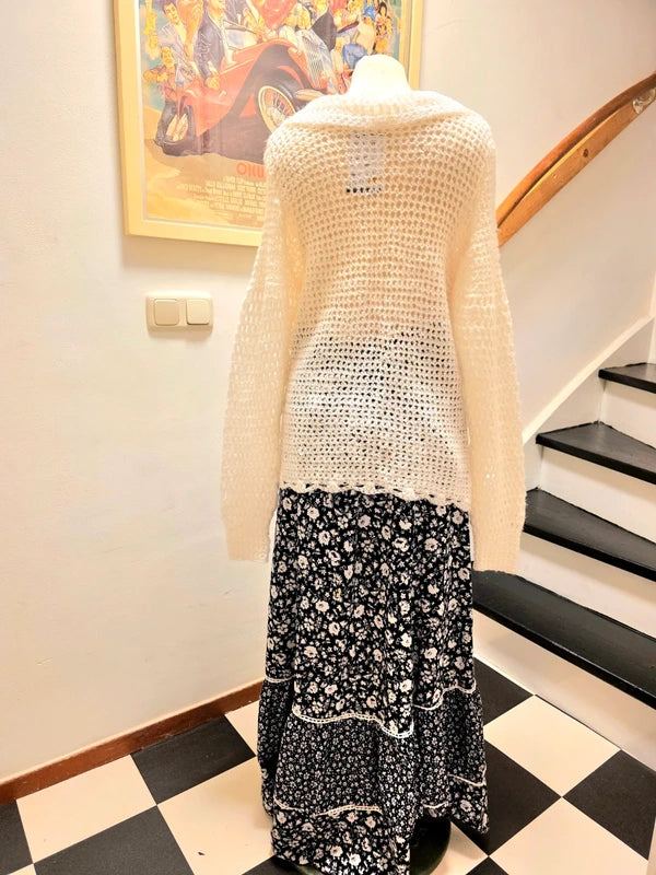 Vintage 70's Handmade Crochet Cardigan