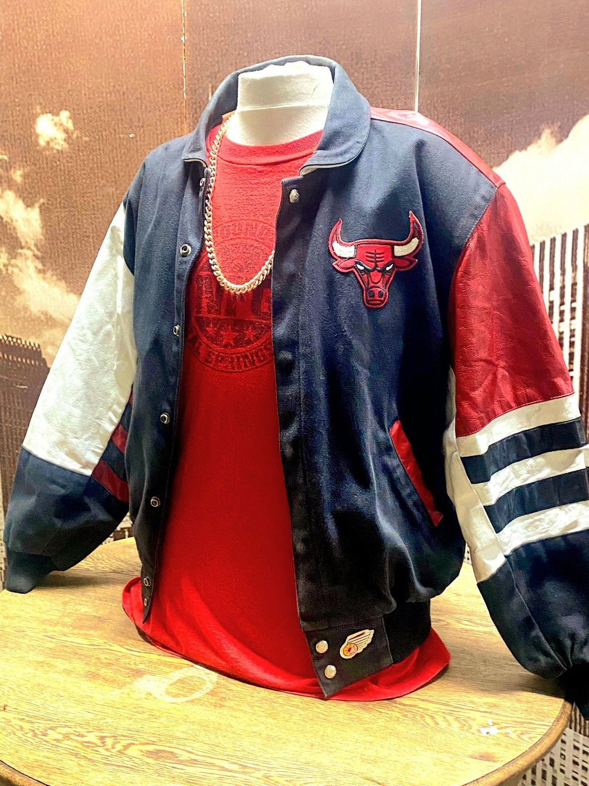 Vintage 90's NBA Chicago Bulls Jeff Hamilton Leather Varsity