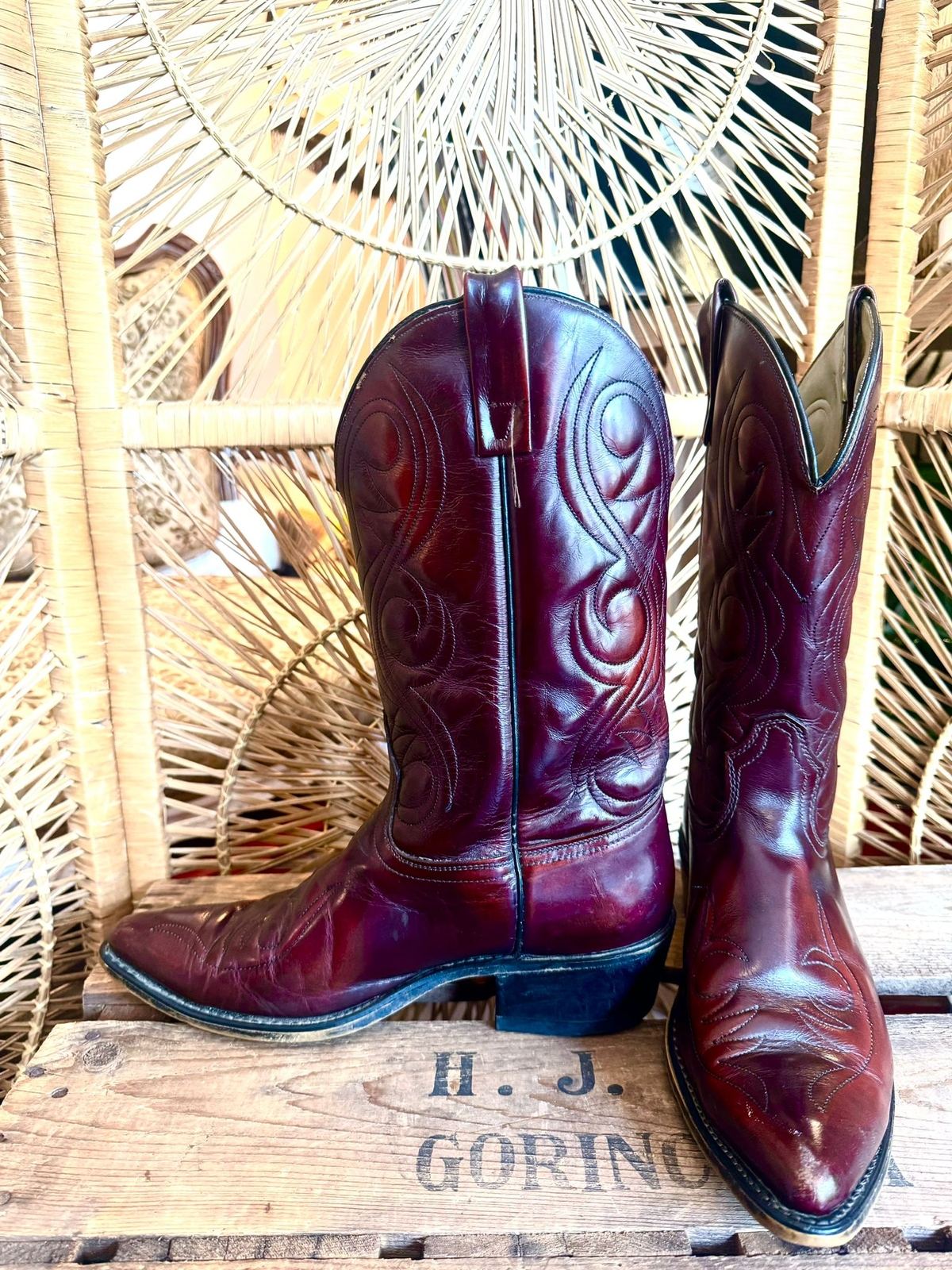 Vintage Acme 4939 Leather Cowboy Boots