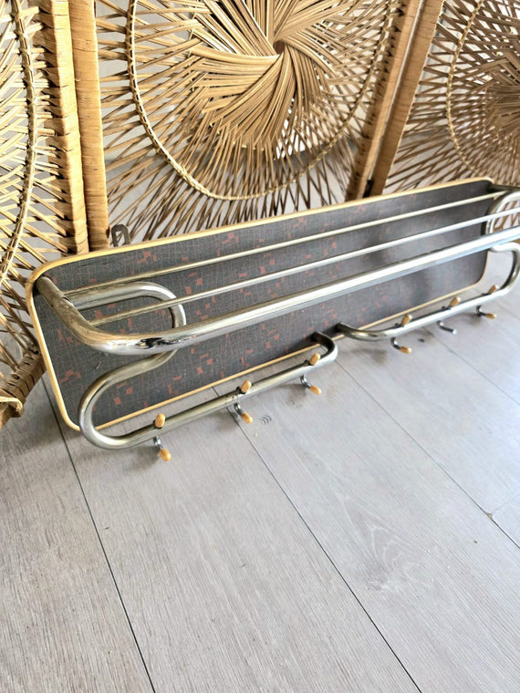 Vintage 1970's Wall Mount Coat Rack