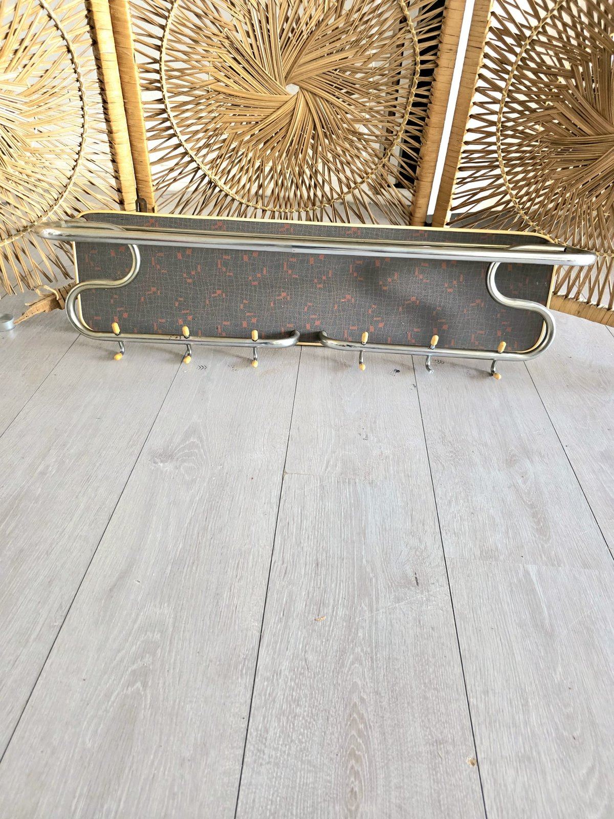 Vintage 1970's Wall Mount Coat Rack