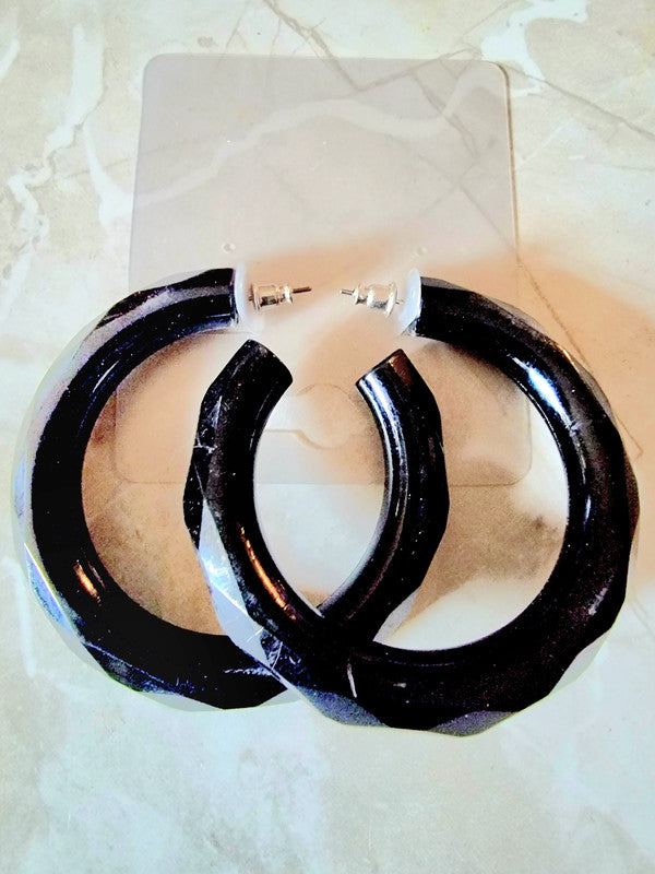 Brand New 80s Hoop Pierced Earrings