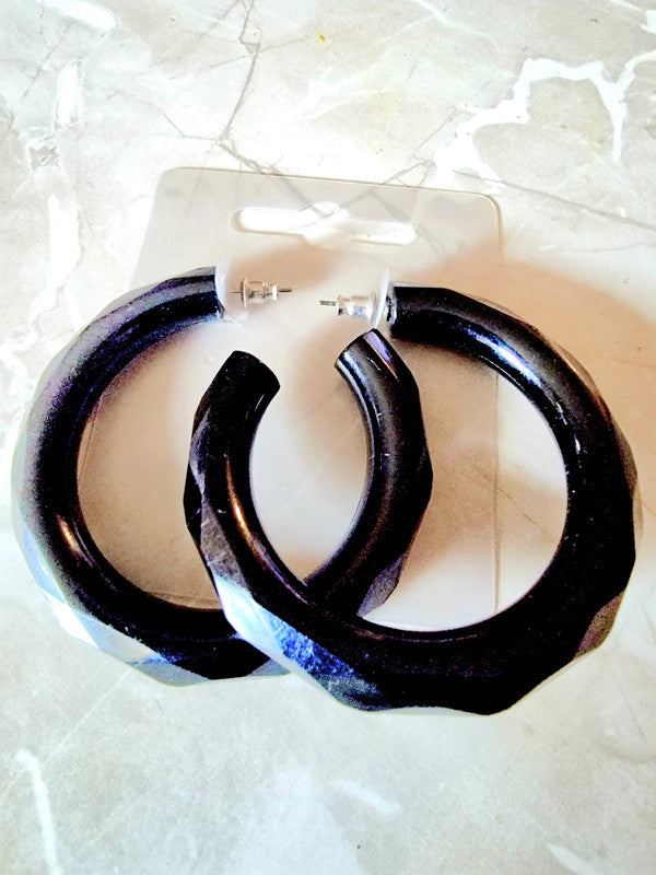 Brand New 80s Hoop Pierced Earrings
