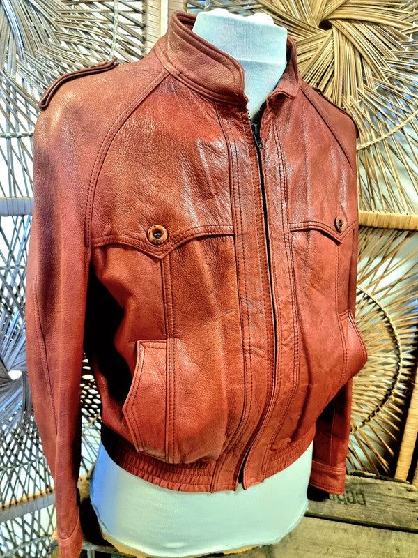 Vintage 70s Shainos Leather Jacket