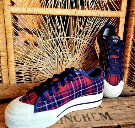 Adidas Nizza RF Platform Mid Plaid Trainers Sneakers – Yatva