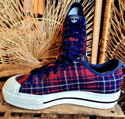 Adidas Nizza RF Platform Mid Plaid Trainers Sneakers – Yatva
