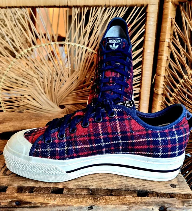 Adidas Nizza RF Platform Mid Plaid Trainers Sneakers - Yatva