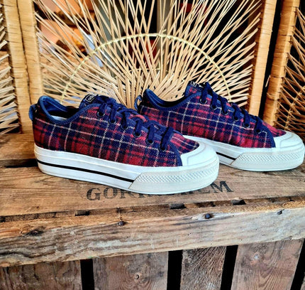 Adidas Nizza RF Platform Mid Plaid Trainers Sneakers – Yatva