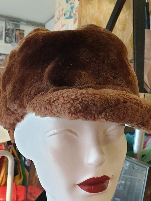 Vintage 70s Faux Fur Cap