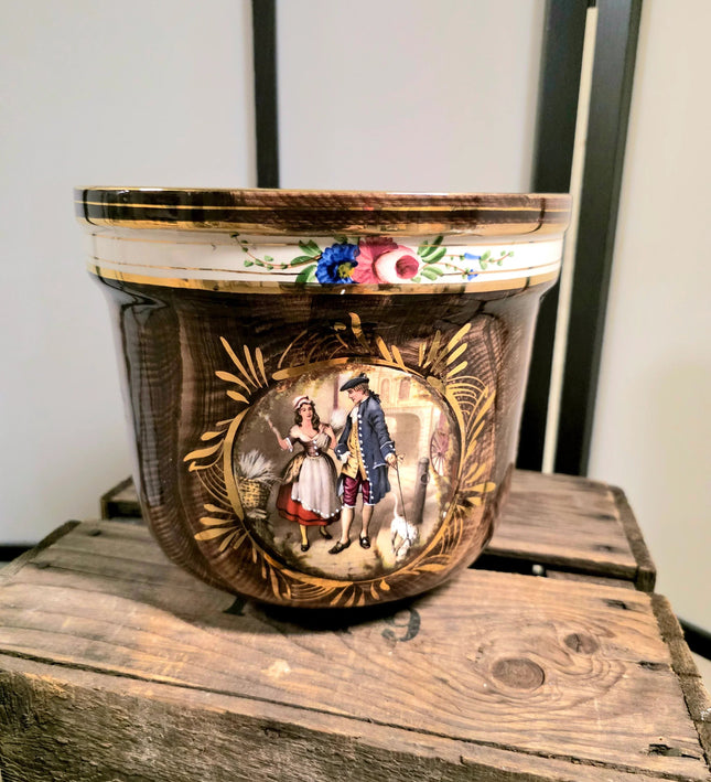 Antique Belguim Plant Pot by H. Bequet - Yatva