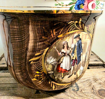 Antique Belguim Plant Pot by H. Bequet - Yatva