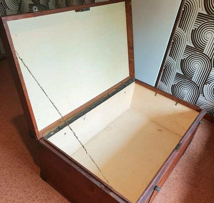 Antique Dutch Campaign Trunk – Hand - Inscribed History - Yatva