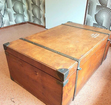 Antique Dutch Campaign Trunk – Hand - Inscribed History - Yatva