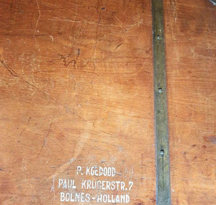 Antique Dutch Campaign Trunk – Hand - Inscribed History - Yatva