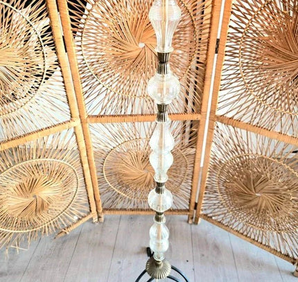 Antique French Glass Stem Floor Lamp - Yatva
