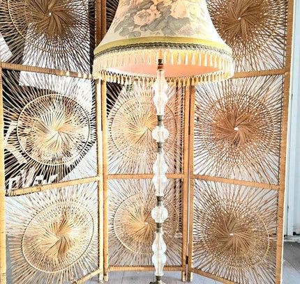 Antique French Glass Stem Floor Lamp - Yatva