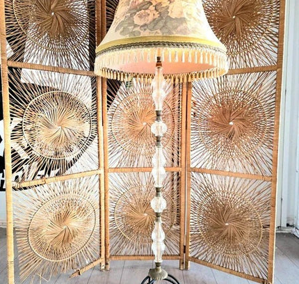 Antique French Glass Stem Floor Lamp - Yatva