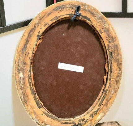 Antique Giltwood Oval Mirror - Provenance "Voor Adrienne" - Yatva