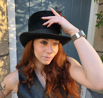 Antique Victorian Felt Top Hat - Yatva