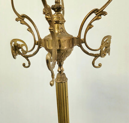 Antique Vintage Italian Standing Brass Coat Rack - Yatva