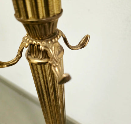 Antique Vintage Italian Standing Brass Coat Rack - Yatva