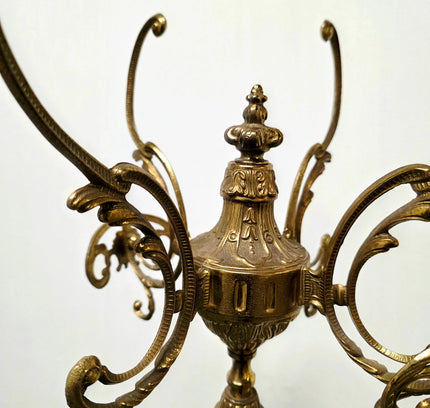 Antique Vintage Italian Standing Brass Coat Rack - Yatva