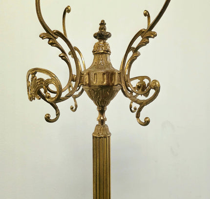 Antique Vintage Italian Standing Brass Coat Rack - Yatva