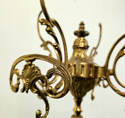 Antique Vintage Italian Standing Brass Coat Rack - Yatva