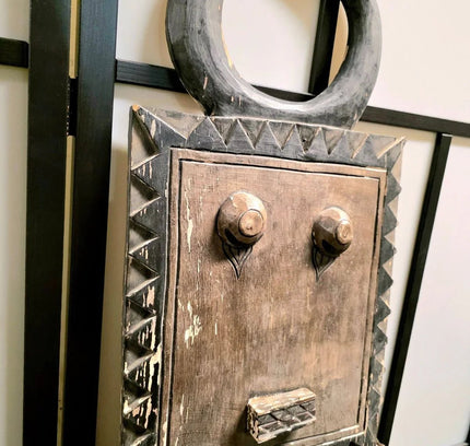 Antique Vintage Wooden Baoulé Mask - Yatva