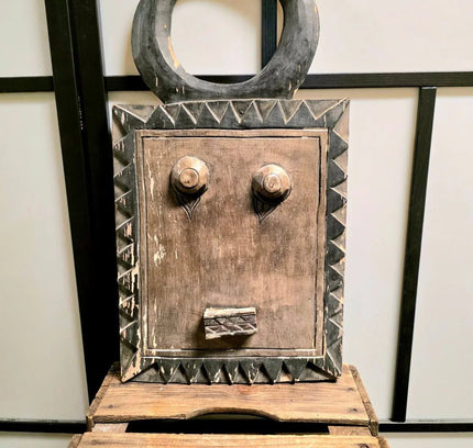 Antique Vintage Wooden Baoulé Mask - Yatva
