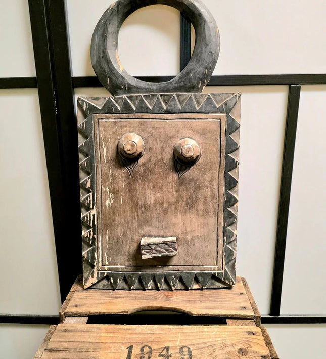 Antique Vintage Wooden Baoulé Mask - Yatva