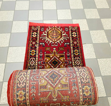 Authentic Hand - Knotted Kazak Runner Rug - Yatva