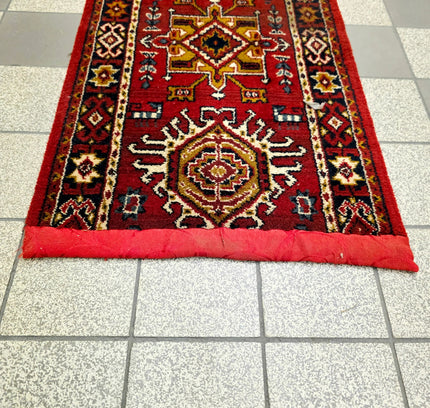Authentic Hand - Knotted Kazak Runner Rug - Yatva
