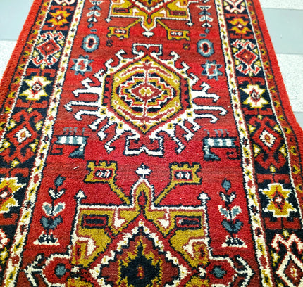 Authentic Hand - Knotted Kazak Runner Rug - Yatva