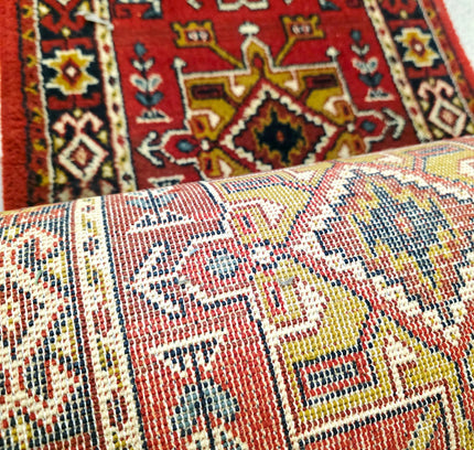 Authentic Hand - Knotted Kazak Runner Rug - Yatva
