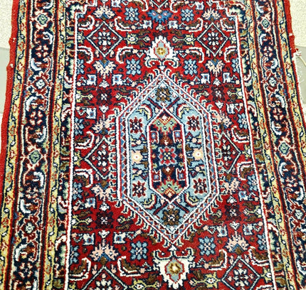 Authentic Hand-Knotted Persian Bidjar Runner Rug - 75cm x 150cm (Vintage Wool) - Yatva