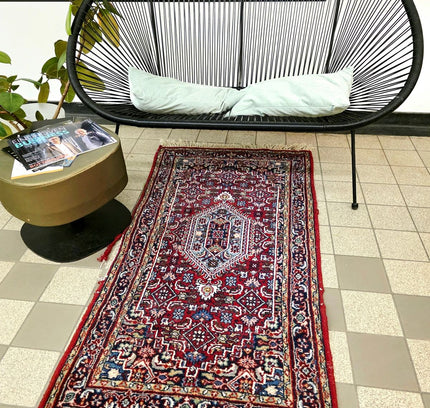 Authentic Hand-Knotted Persian Bidjar Runner Rug - 75cm x 150cm (Vintage Wool) - Yatva