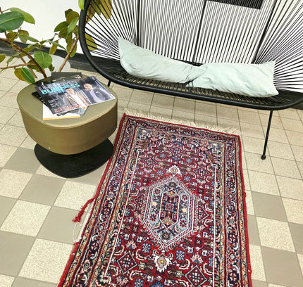 Authentic Hand-Knotted Persian Bidjar Runner Rug - 75cm x 150cm (Vintage Wool) - Yatva