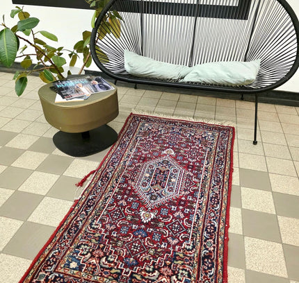 Authentic Hand-Knotted Persian Bidjar Runner Rug - 75cm x 150cm (Vintage Wool) - Yatva