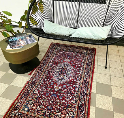 Authentic Hand-Knotted Persian Bidjar Runner Rug - 75cm x 150cm (Vintage Wool) - Yatva