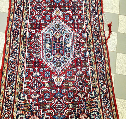 Authentic Hand-Knotted Persian Bidjar Runner Rug - 75cm x 150cm (Vintage Wool) - Yatva