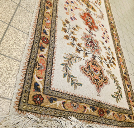 Authentic Persian Tabriz Runner 90x305 cm - Hand-Knotted Wool Vintage Rug - Yatva