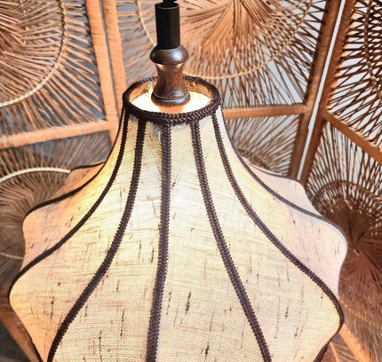 Authentic Vintage 1970s "Rise & Fall" Scalloped Pendant Lamp - Yatva