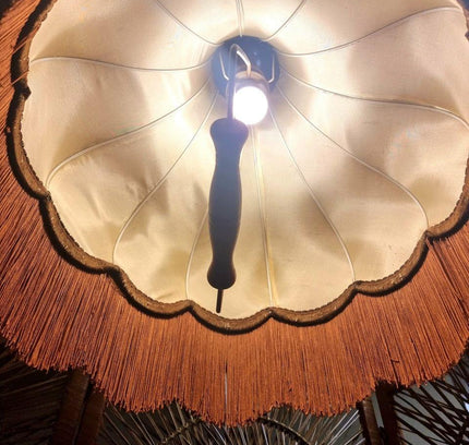Authentic Vintage 1970s "Rise & Fall" Scalloped Pendant Lamp - Yatva