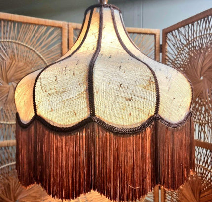 Authentic Vintage 1970s "Rise & Fall" Scalloped Pendant Lamp - Yatva