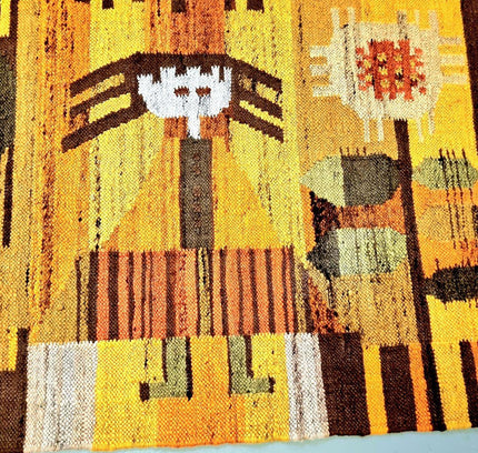 Authentic Vintage Polish Kilim Hand - woven Rug - Yatva