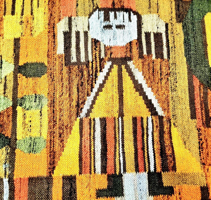 Authentic Vintage Polish Kilim Hand - woven Rug - Yatva