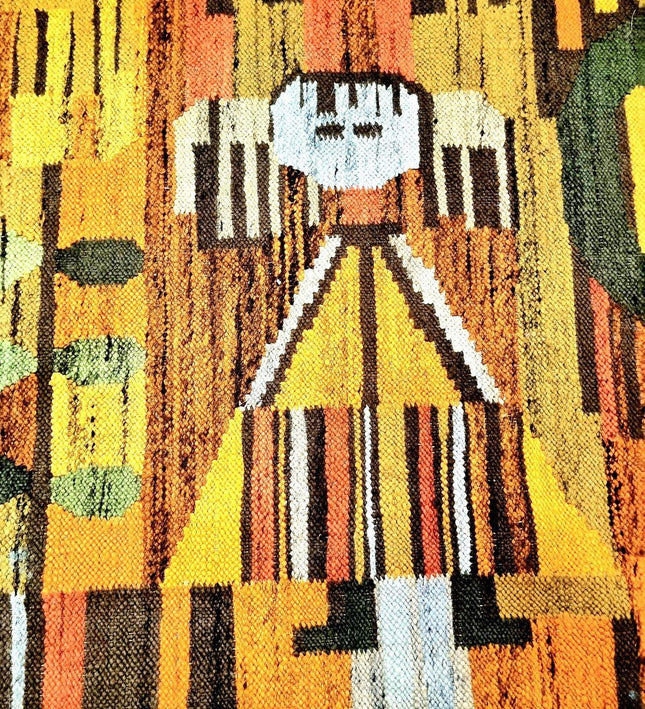 Authentic Vintage Polish Kilim Hand - woven Rug - Yatva